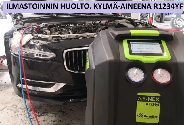 Ilmastoinnin huolto R1234yf-kylmäaineella Carcomin korjaamolla